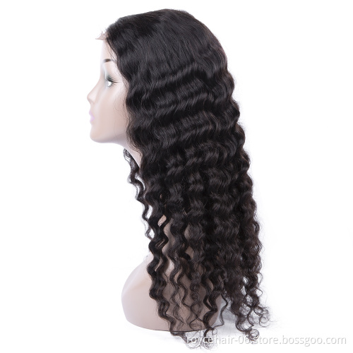 Bresilienne Human Hair Deep Wave Full Lace Front Wigs